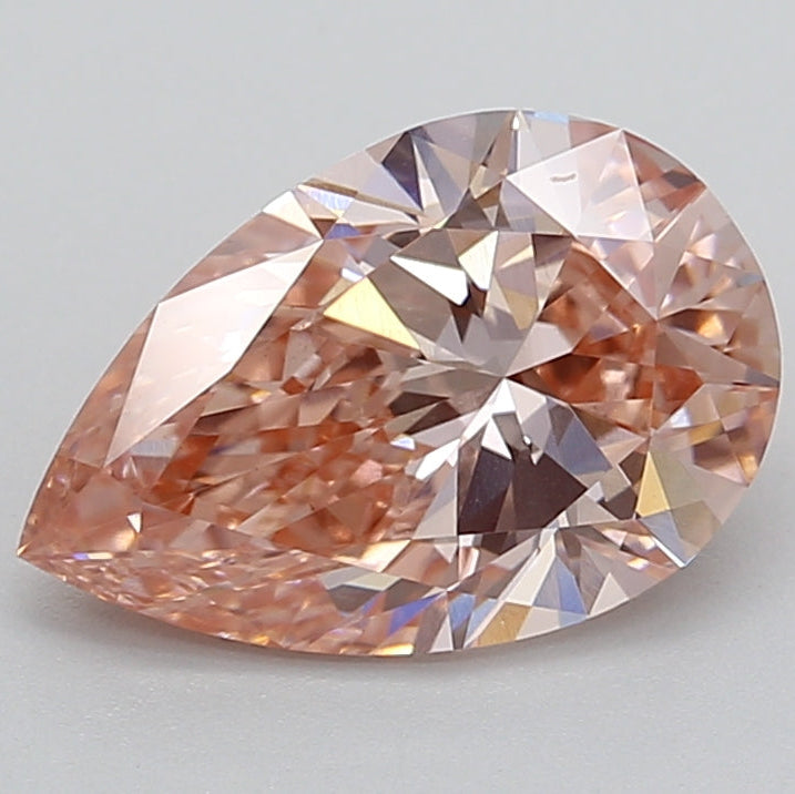 2.02 Carat Pear Lab Grown Diamond VS1 FANCY VIVID PINK