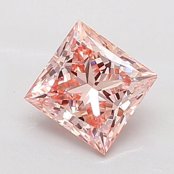 2.02 Carat Princess Cut Lab Grown Diamond VS1Fancy Intense Pink