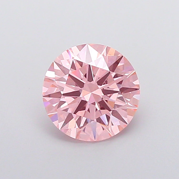 Diamante redondo cultivado en laboratorio de 2,02 quilates VS1 rosa intenso elegante