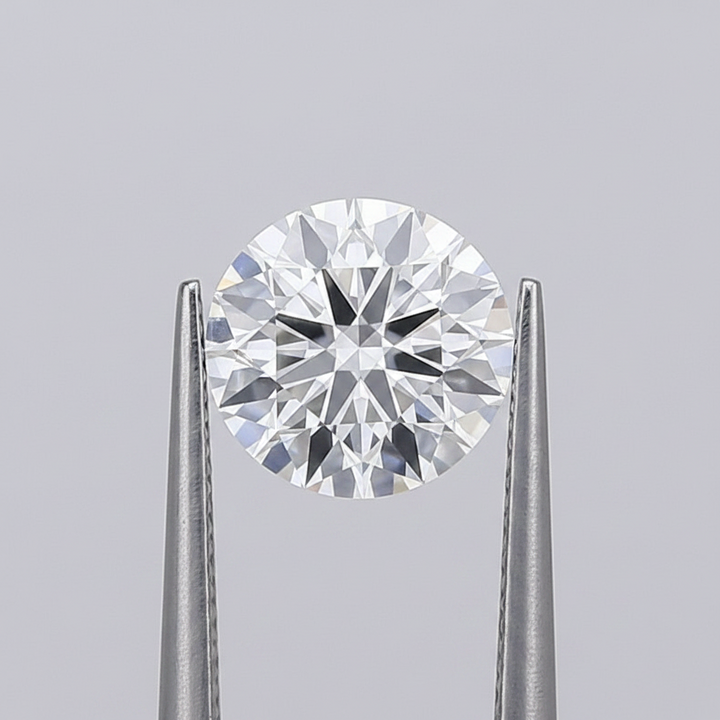 IGI Certified 2.02 Ct D Color VVS1 Round CVD Diamond with 8.11mm Diameter