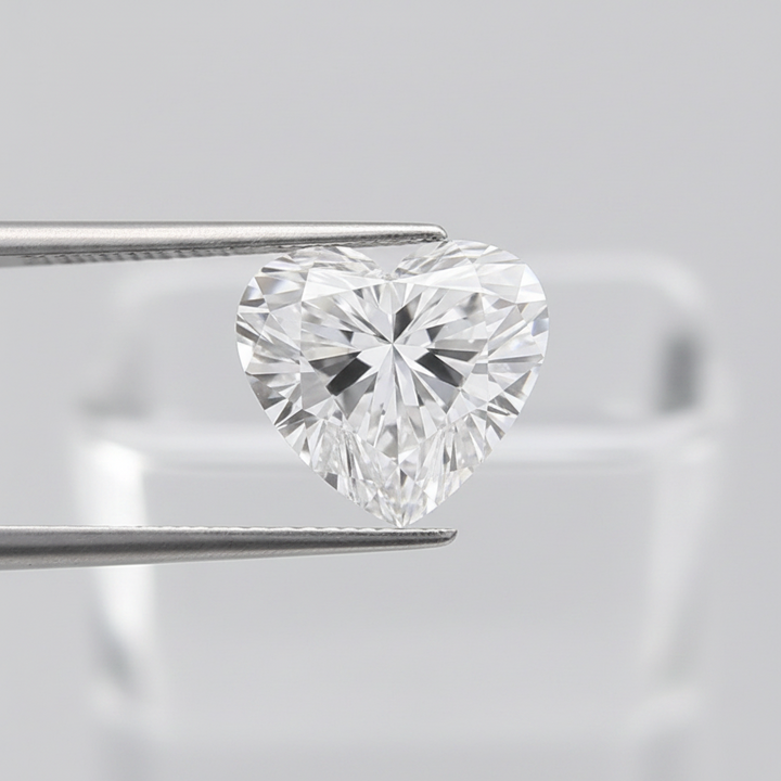 2.03 Carat E VVS1 Heart Shape CVD Lab Grown Diamond IGI Certified
