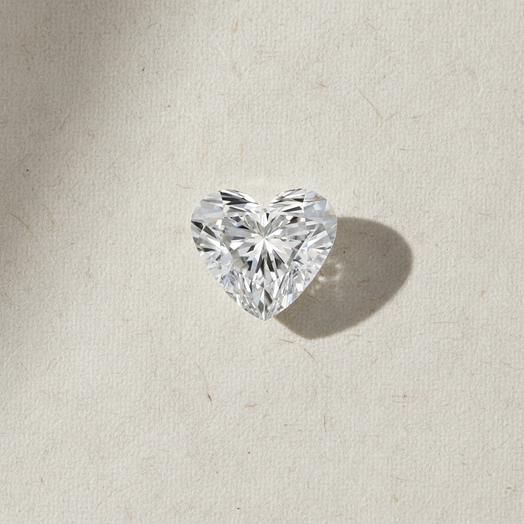 2.03 Carat Heart Cut Lab Grown Diamond VS1 D Color IGI Certified
