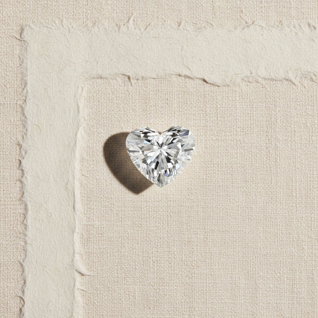 2.03 Carat Heart Cut Lab Grown Diamond VS1 F Color IGI Certified
