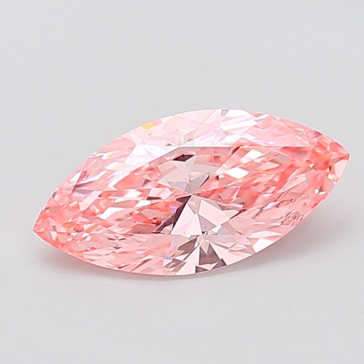 2.03 Carat Marquise Cut Lab Grown Diamond VS1Fancy Vivid Pink