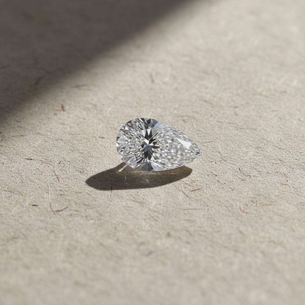 2.03 Carat Pear Cut Lab Grown Diamond VS2 D Color IGI Certified
