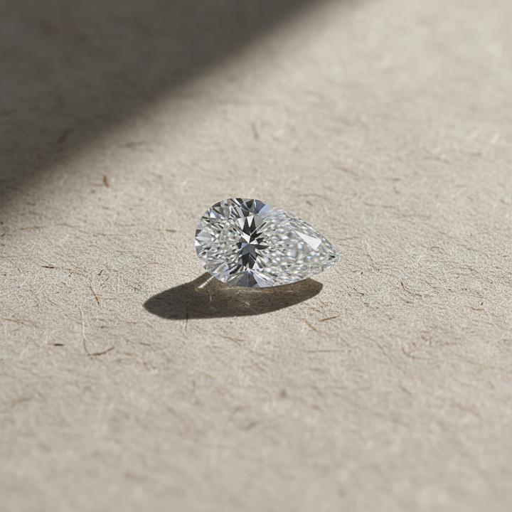 2.03 Carat Pear Cut Lab Grown Diamond VS2 D Color IGI Certified
