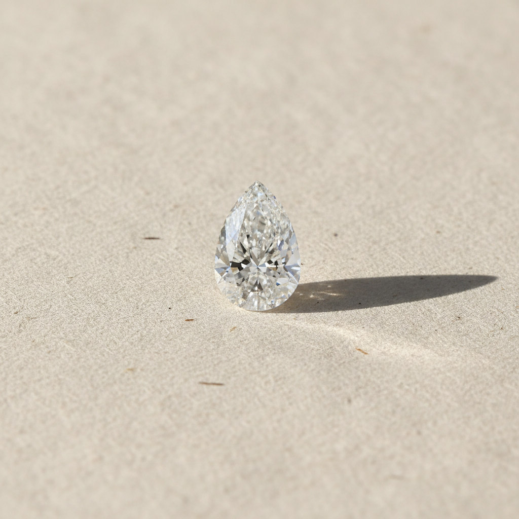 2.03 Carat Pear Cut Lab Grown Diamond VS2 F Color IGI Certified
