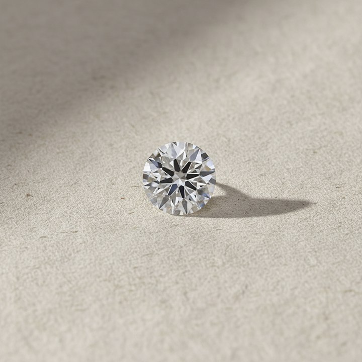 2,03 karaat ronde lab-gegroeide diamant, VVS2/G