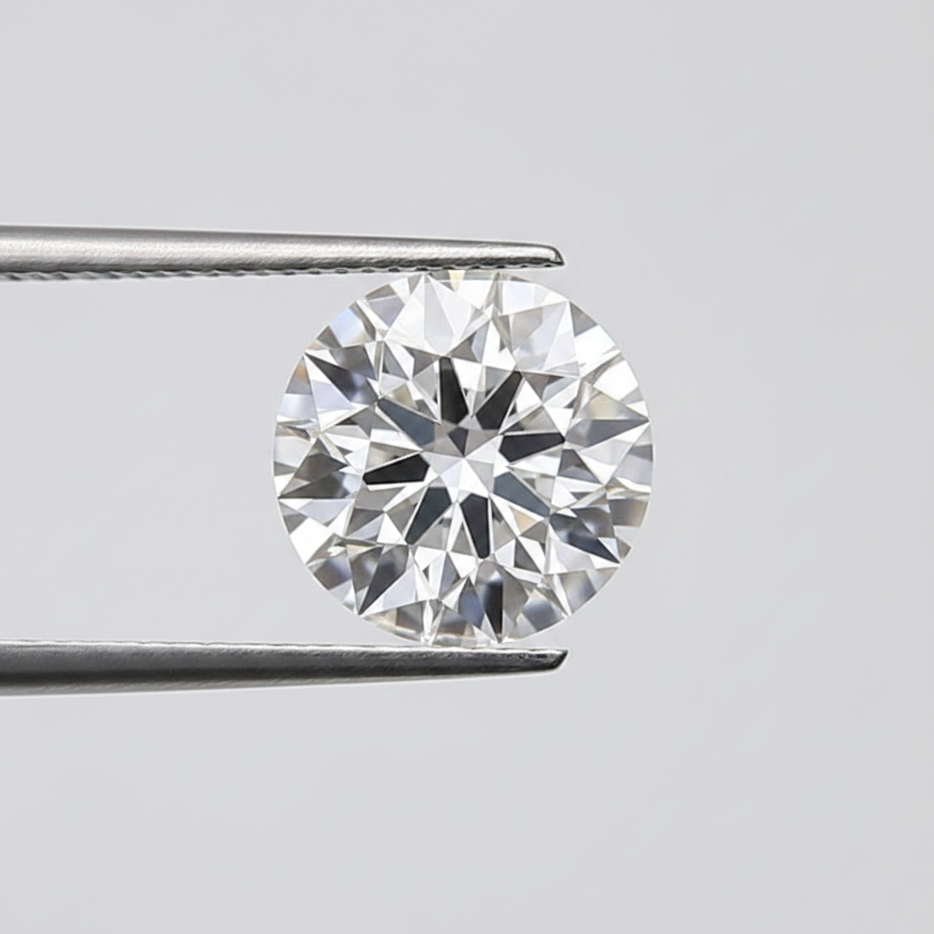 2,03 karaat ronde lab-gegroeide diamant, VVS2/G