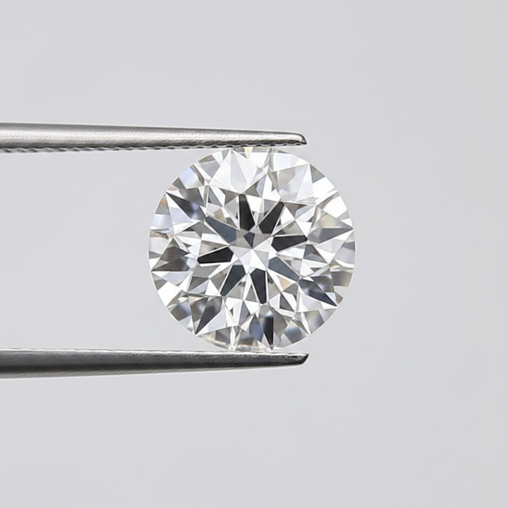 2,03 karaat ronde lab-gegroeide diamant, VVS2/G