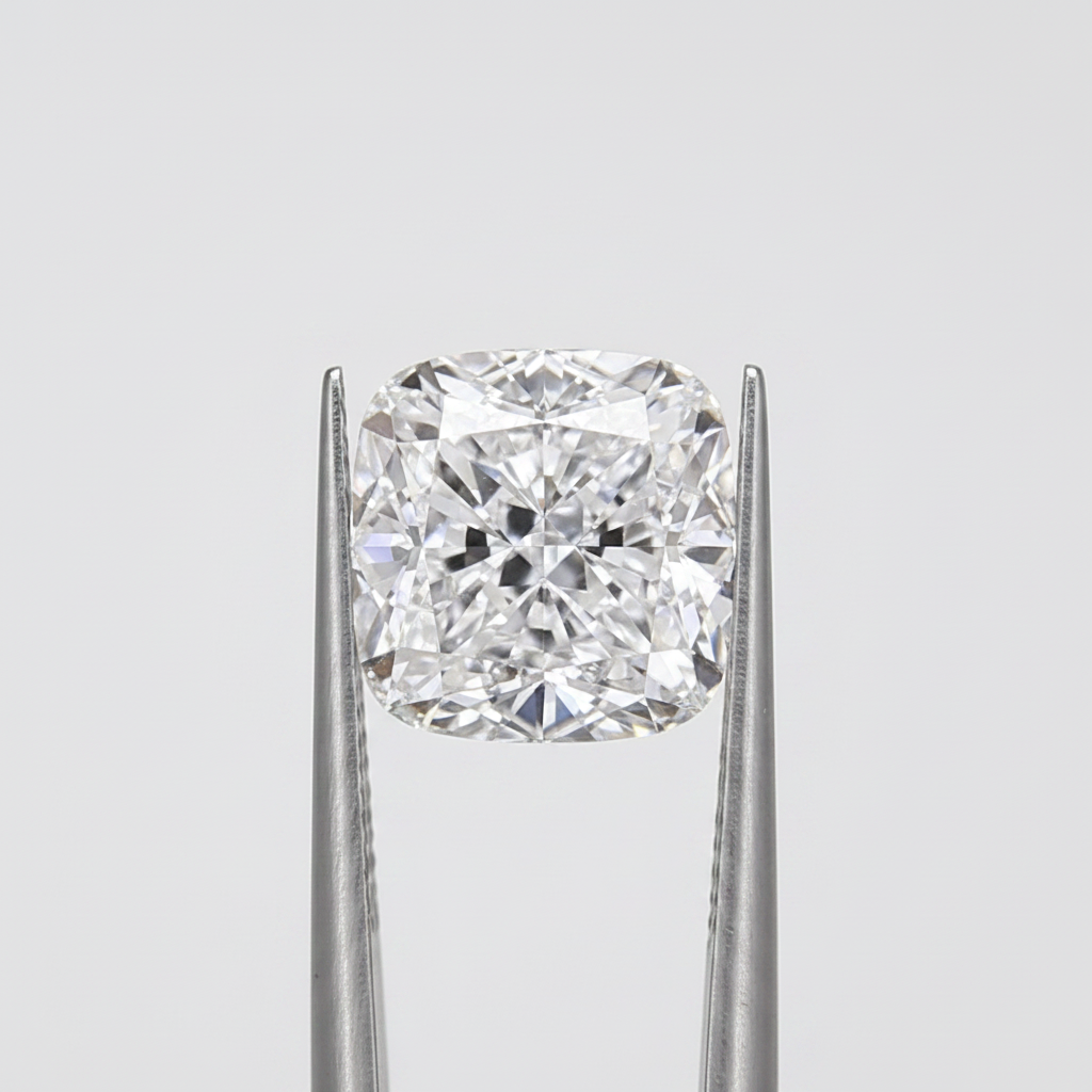 Diamant cultivé en laboratoire taille coussin de 2,04 carats, VVS2/D
