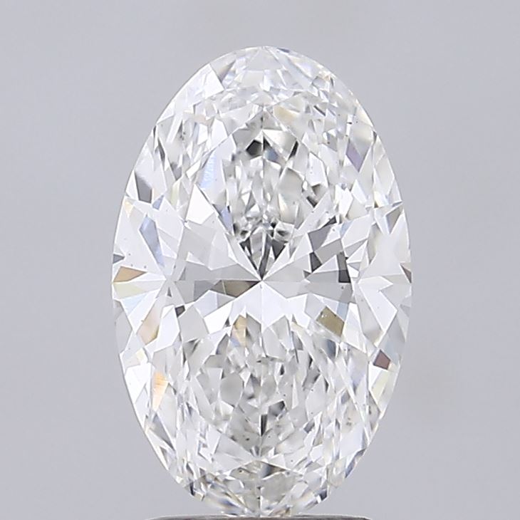 Diamante coltivato in laboratorio a taglio ovale da 2,04 carati, VS2/F