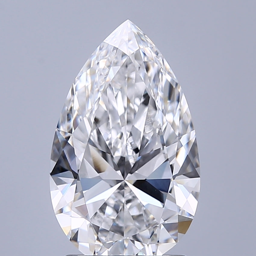 2.04 Carat Pear Lab Grown Diamond VVS1 D