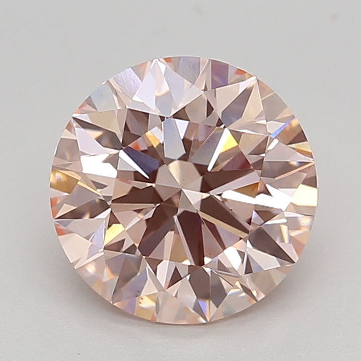 2.04 Carat Round Lab Grown Diamond VS1 FANCY INTENSE PINK