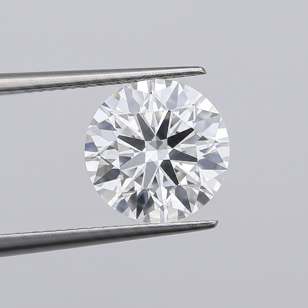 IGI Certified 2.04 Ct D Color VVS1 Round CVD Diamond with 8.13mm Diameter