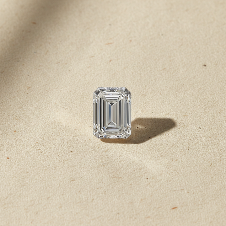 Diamant cultivé en laboratoire taille émeraude de 2,05 carats, VVS1/F