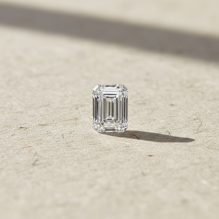 Diamant émeraude cultivé en laboratoire de 2,05 carats, VS1/D