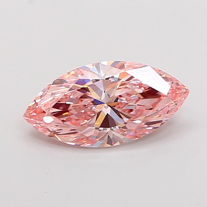 2.05 Carat Marquise Cut Lab Grown Diamond VS1Fancy Vivid Pink