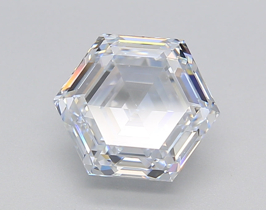 2.06 CT HPHT Lab Grown Hexagonal Cut Diamond, E VS1, IGI Certified