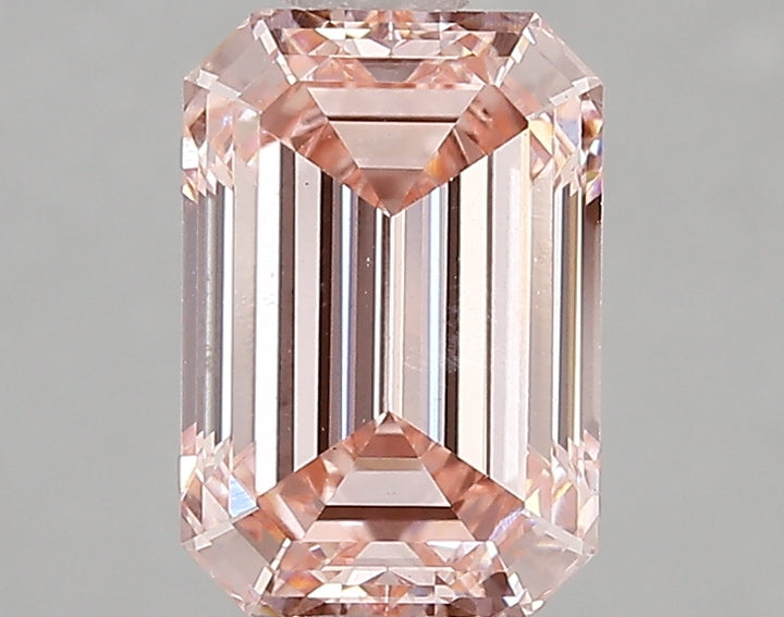2.06 Carat Emerald Cut Lab Grown Diamond VS1Fancy Intense Pink