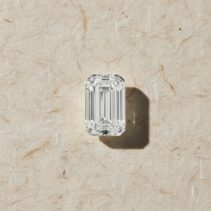 Diamant cultivé en laboratoire taille émeraude de 2,06 carats, VVS1/E