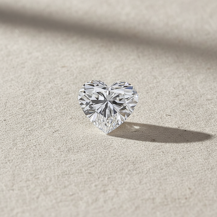 2.06 Carat Heart Cut Lab Grown Diamond VVS2 E Color IGI Certified
