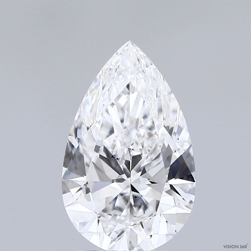 2.06 Carat Pear Cut Lab Grown Diamond VS2 D