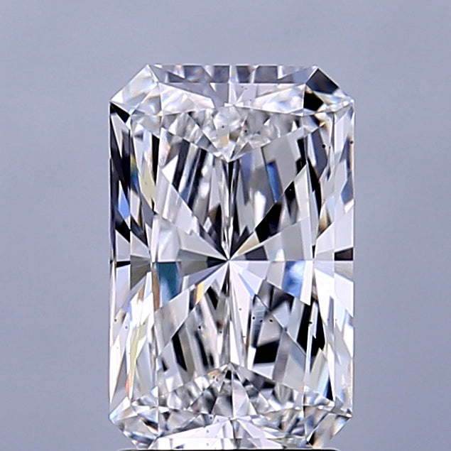 Diamante radiante cultivado en laboratorio de 2,06 quilates VS2 D