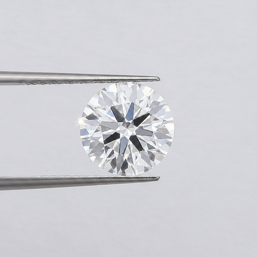 IGI Certified 2.06 Ct D Color VVS1 Round CVD Diamond with 8.26mm Diameter
