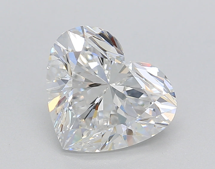 2.07 CT HPHT Lab Grown Heart Cut Diamond, D VS2, IGI Certified