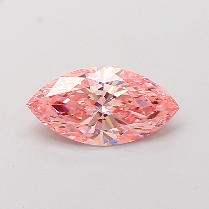 2.07 Carat Marquise Cut Lab Grown Diamond VS1Fancy Vivid Pink