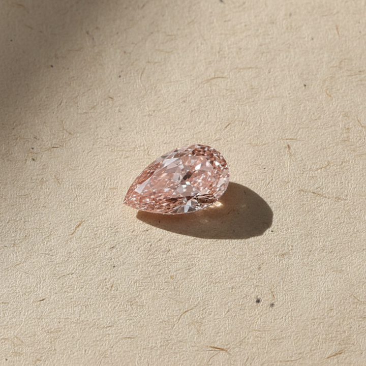 2.07 Carat Pear Cut Lab Grown Diamond VS1 Fancy Intense Pink IGI Certified
