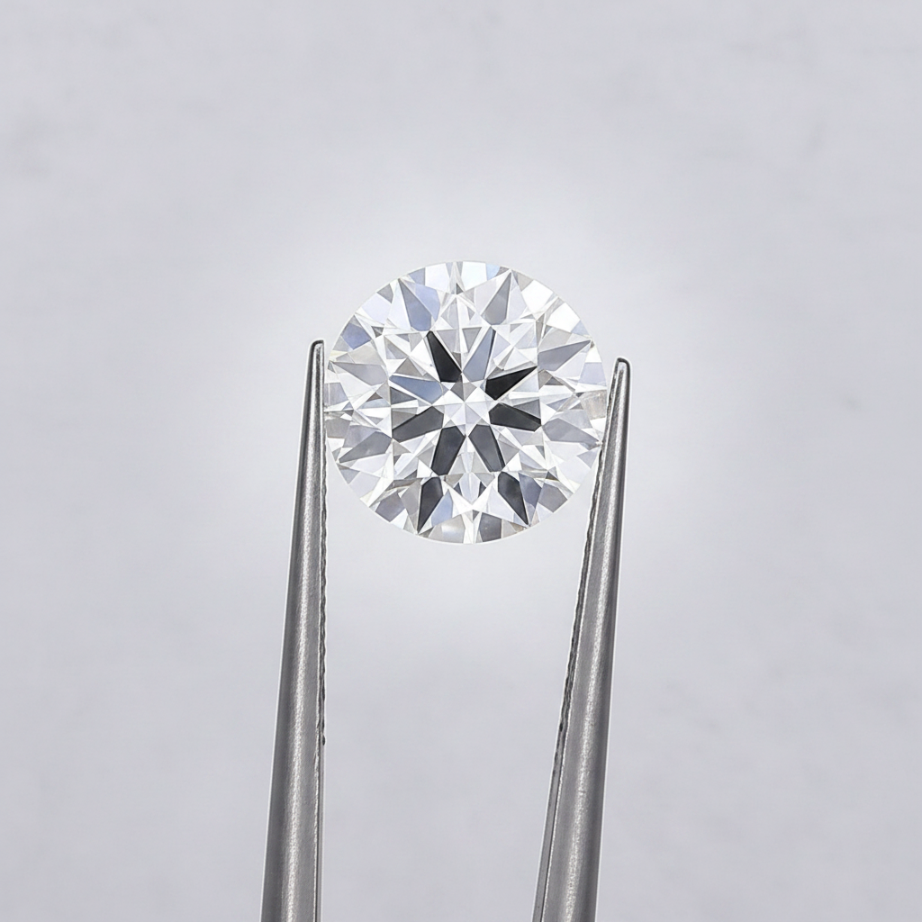 IGI Certified 2.07 Ct D Color VVS1 Round CVD Diamond with 8.19mm Diameter