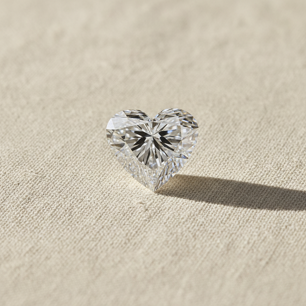 2.08 Carat Heart Cut Lab Grown Diamond VVS1 E Color IGI Certified
