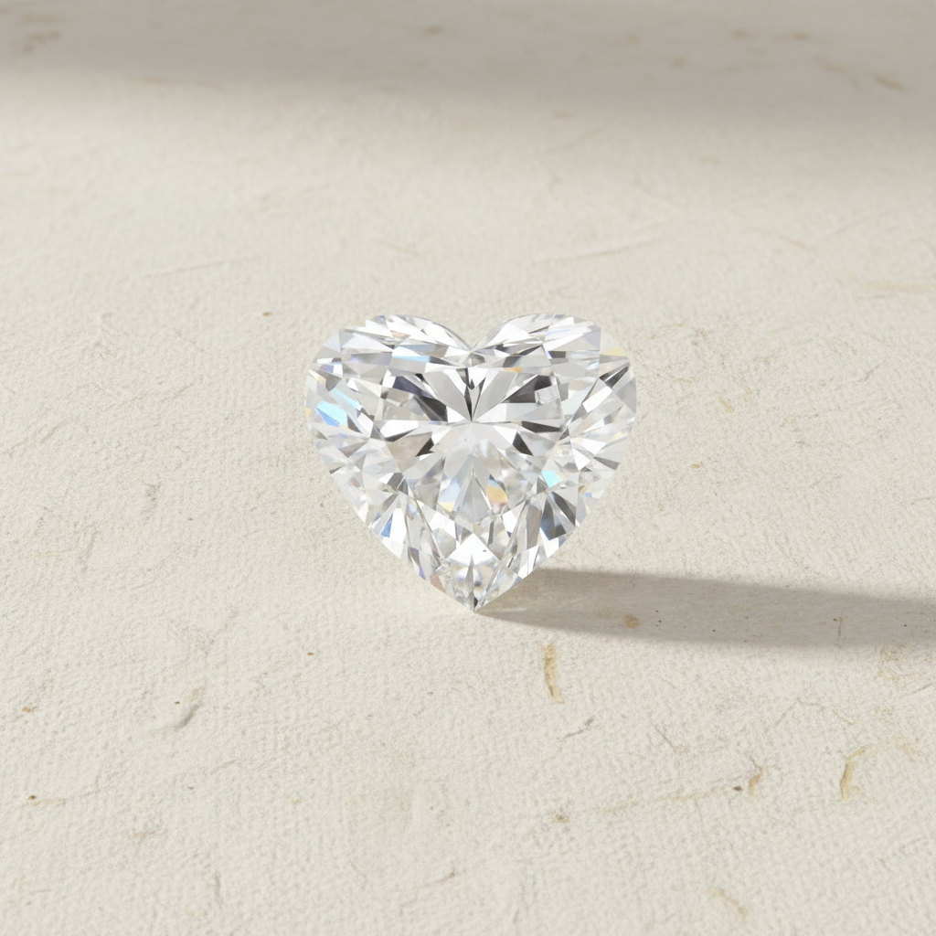 2.08 Carat Heart Cut Lab Grown Diamond VS2 D Color IGI Certified
