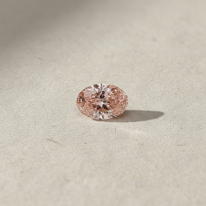 2.08 Carat Oval Cut Lab Grown Diamond, VS1/FANCY VIVID PINK