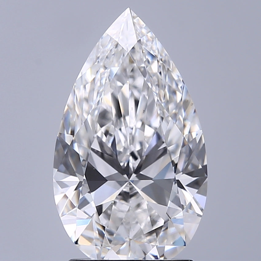 2,08 Karat birnenförmiger, im Labor gezüchteter Diamant VVS2 D