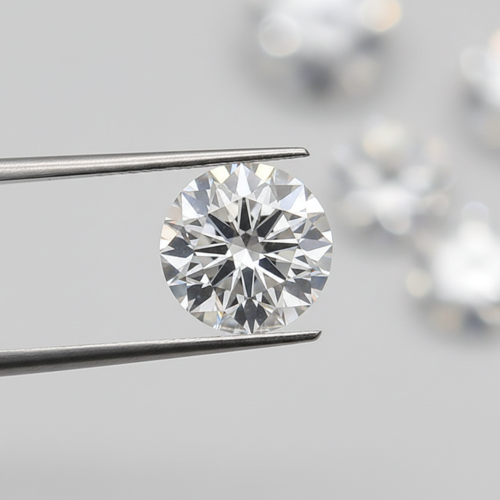 2,08 karaat ronde laboratorium-gegroeide diamant, SI1/D