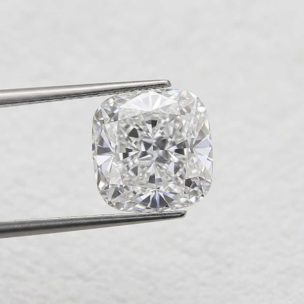 Diamant cultivé en laboratoire taille coussin de 2,09 carats, VS1/E