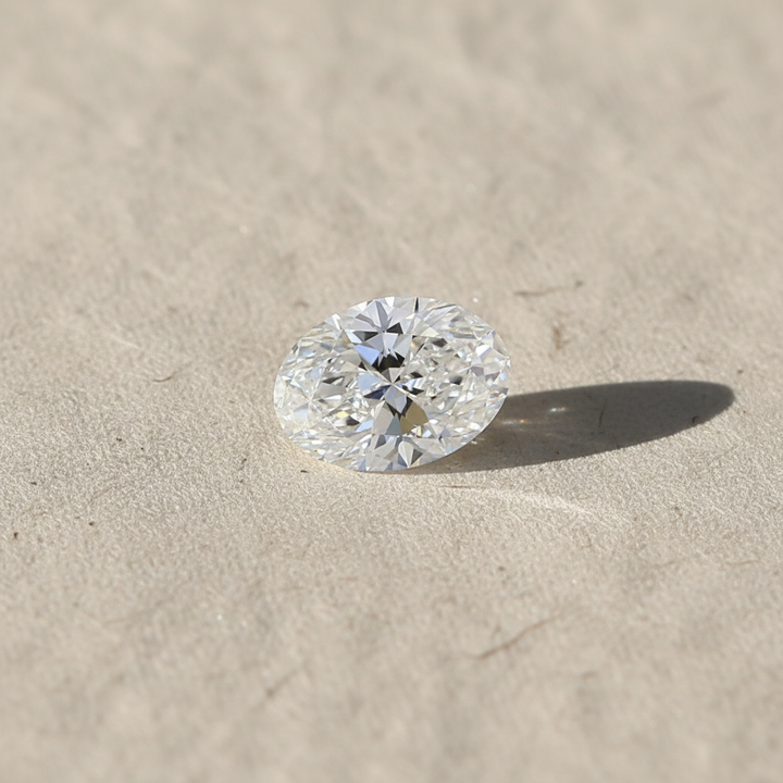 2,09 karaat ovale lab-grown diamant, VS1/F
