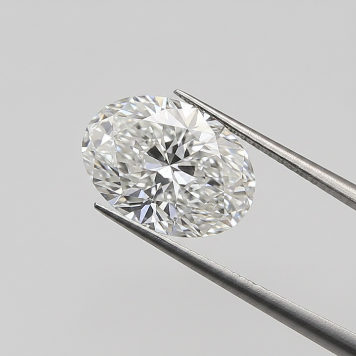 2,09 karaat ovale lab-grown diamant, VS1/F