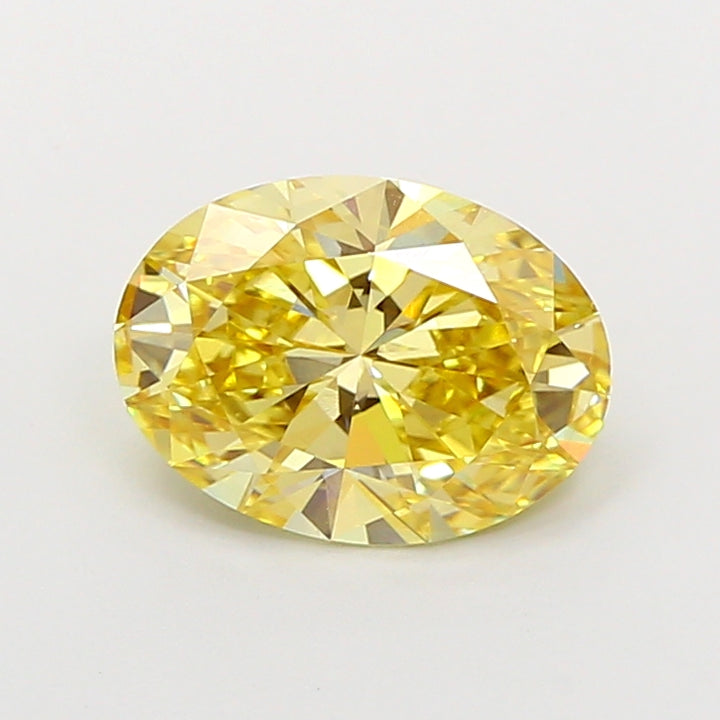 2,09 karaat ovale lab-grown diamant VS1 fancy intens geel