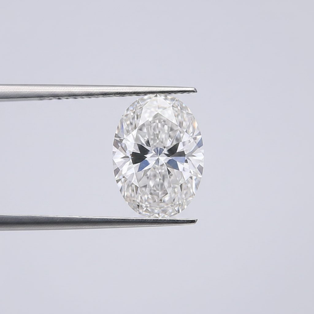 Diamant ovale cultivé en laboratoire de 2,09 carats, VVS1/E