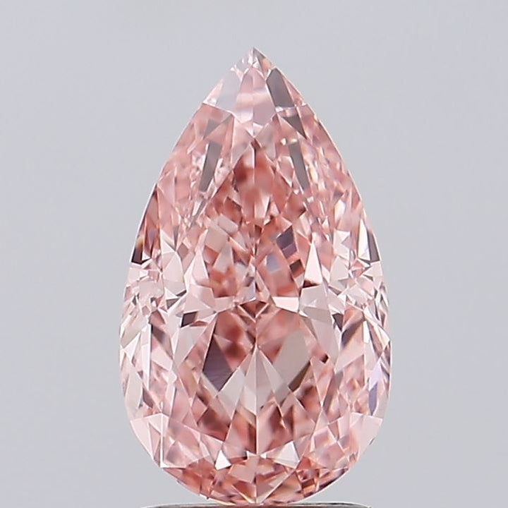 2.09 Carat Pear Cut Lab Grown Diamond VS1Fancy Vivid Pink