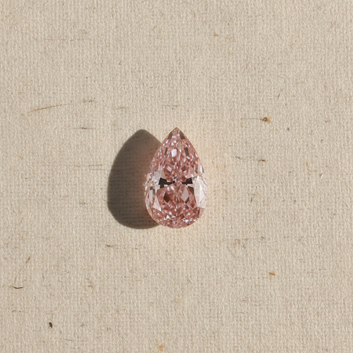 2.09 Carat Pear Cut Lab Grown Diamond VS1 Fancy Vivid Pink IGI Certified
