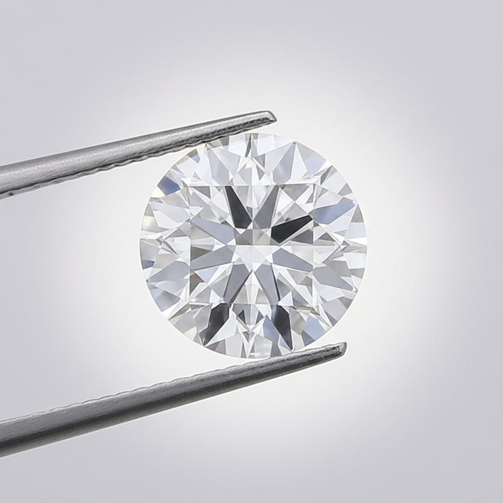IGI Certified 2.09 Ct D Color VVS1 Round CVD Diamond with 8.33mm Diameter