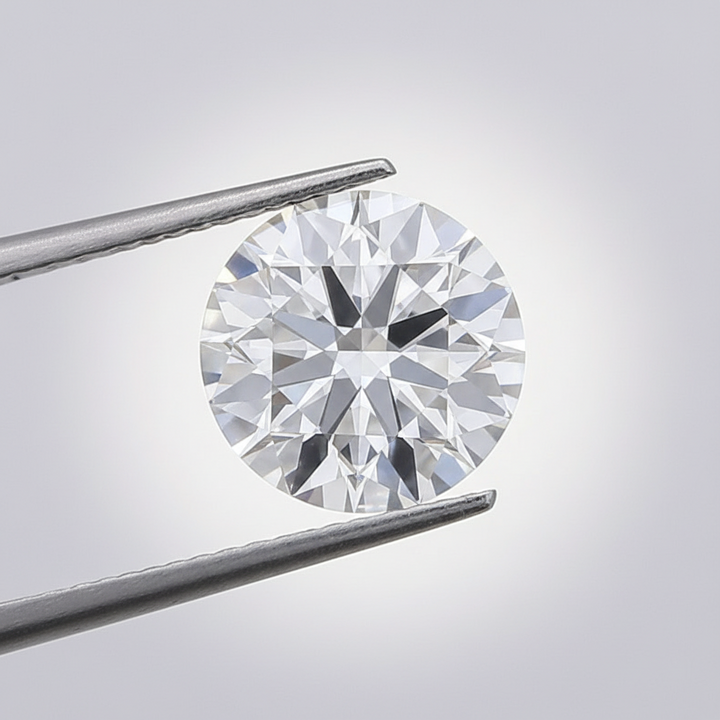 IGI Certified 2.09 Ct D Color VVS1 Round CVD Diamond with 8.33mm Diameter