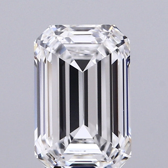 Diamant cultivé en laboratoire taille émeraude de 2,10 carats VVS1 D