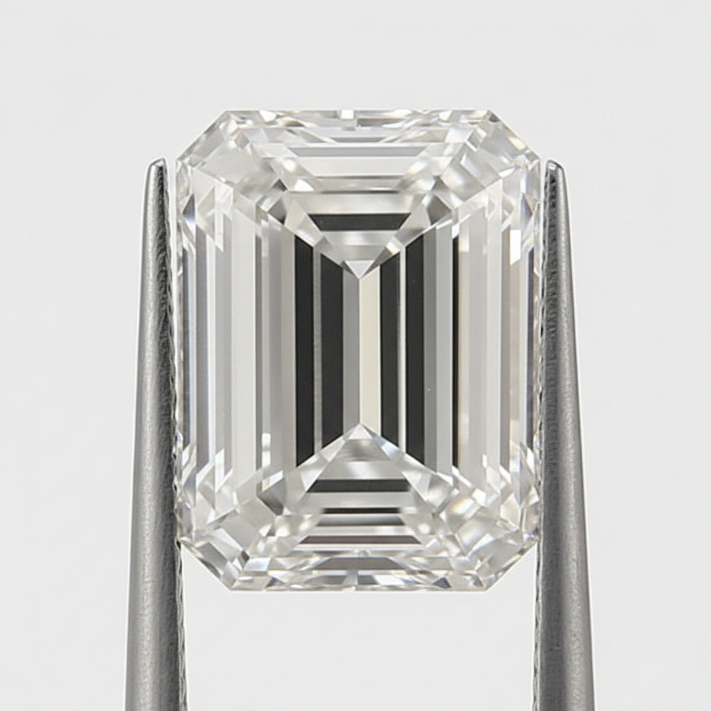 Diamant cultivé en laboratoire taille émeraude de 2,10 carats, VVS1/F