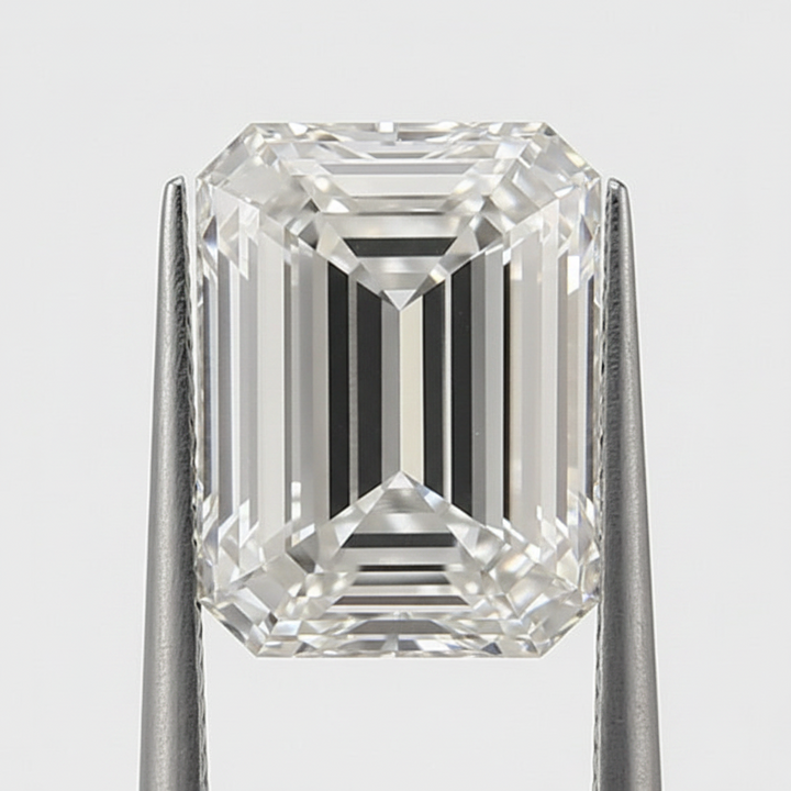 Diamant cultivé en laboratoire taille émeraude de 2,10 carats, VVS1/F